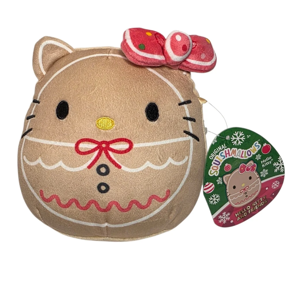 Sanrio Hello Kitty x Squishmallows Christmas Limited Edition Gingerbread Pillow - Picture 5 of 9